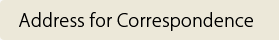 Address for Correspondence